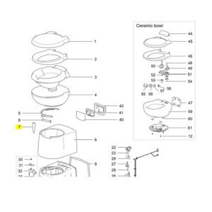 Maneta de recambio para WC Thetford C250/260